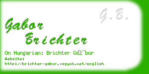 gabor brichter business card